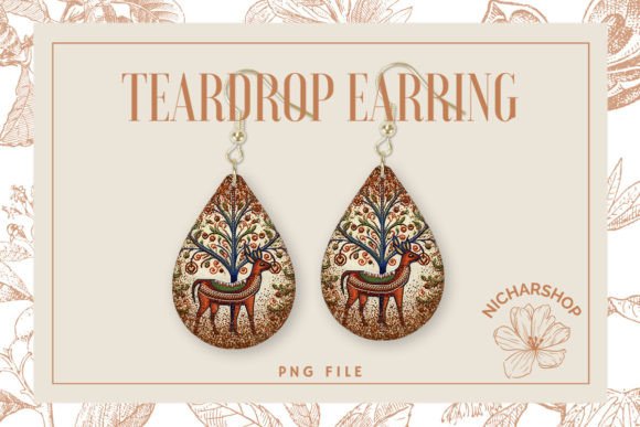 Christmas Deer Embroidery Teardrop2 Review