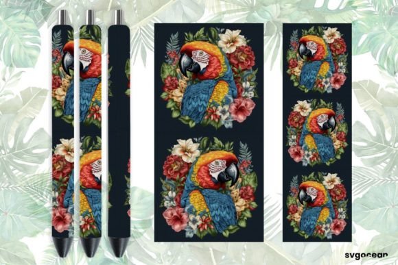 Embroidery Parrot Pen Wraps Sublimation Review