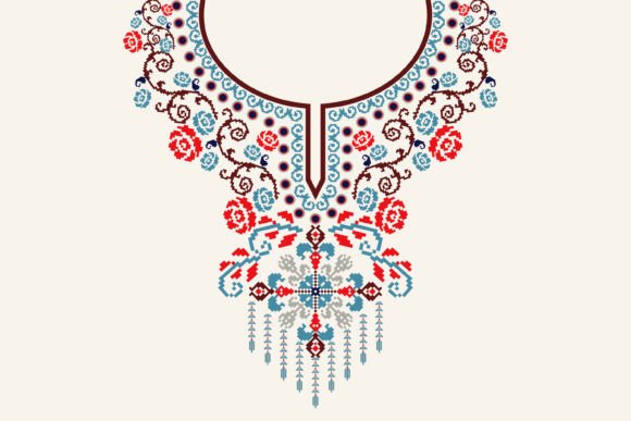 Floral Neckline Cross Stitch Embroidery Review