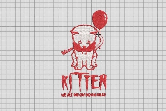 Horror Red Meow Balloon Embroidery File Review