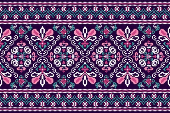 Indian Floral Pixel Art Embroidery Review