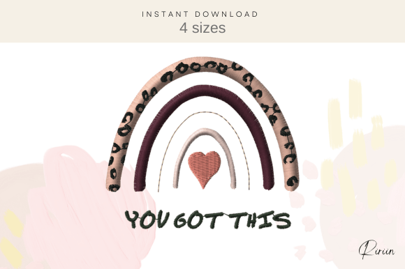 Motivational Rainbow Embroidery Design Review