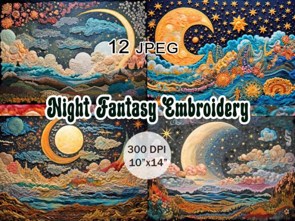 Night Fantasy Embroidery JPEG Clipart Review