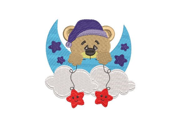 Sad Bear with Moon and Cloud Embroidery Review